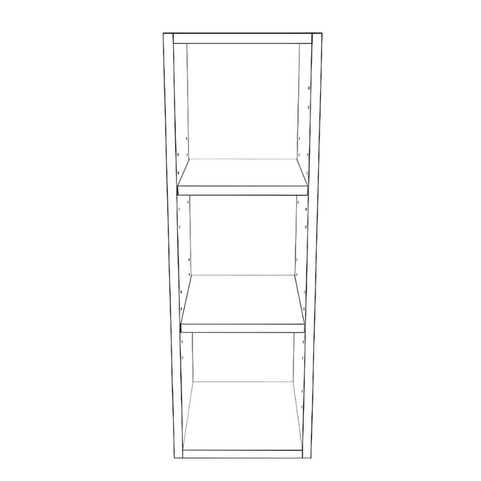 10" Wide x 30" High Wall Cabinet - White - Raised Panel 02 - Thermofoil Doors