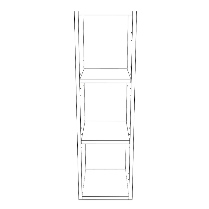 10" Wide x 34" High Wall Cabinet - Black - Shaker 100 - Thermofoil Doors