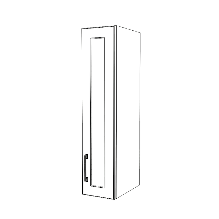 8" Wide x 36" High Wall Cabinet - Grey - Shaker 100 - Thermofoil Doors
